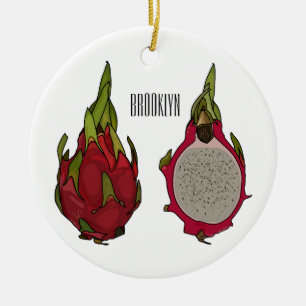 Dragon Frucht Cartoon Illustration Keramik Ornament