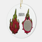 Dragon Frucht Cartoon Illustration Keramik Ornament (Links)