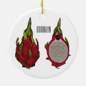 Dragon Frucht Cartoon Illustration Keramik Ornament (Hinten)