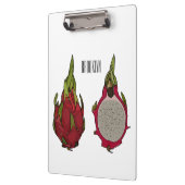 Dragon Frucht Cartoon Illustration Klemmbrett (Links)