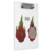 Dragon Frucht Cartoon Illustration Klemmbrett (Rechts)