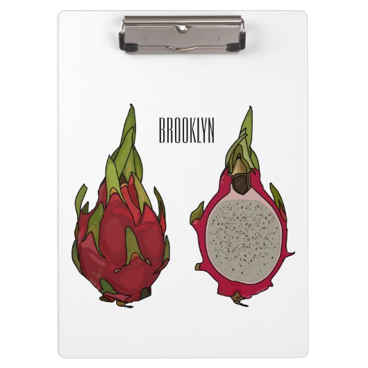 Dragon Frucht Cartoon Illustration Klemmbrett (Vorderseite)