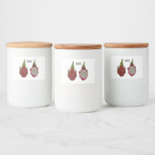 Dragon Frucht Cartoon Illustration Lebensmitteletikett (Flaschen)