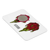 Dragon Frucht Cartoon Illustration Magnet (Rechte Seite)