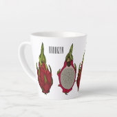 Dragon Frucht Cartoon Illustration Milchtasse (Linke Ecke)