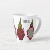 Dragon Frucht Cartoon Illustration Milchtasse (Rechte Ecke)