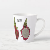 Dragon Frucht Cartoon Illustration Milchtasse (Rechts)