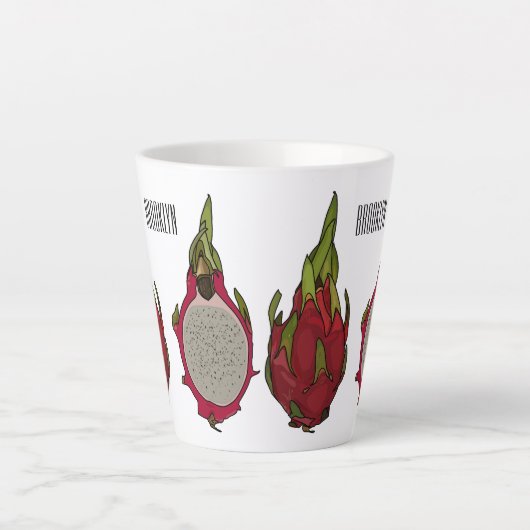 Dragon Frucht Cartoon Illustration Milchtasse (Vorderseite)