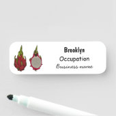 Dragon Frucht Cartoon Illustration Namensschild (Beispiel)