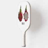 Dragon Frucht Cartoon Illustration Pickleball Schläger (Links)