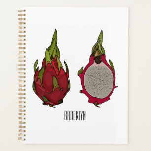 Dragon Frucht Cartoon Illustration Planer