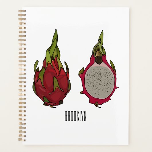 Dragon Frucht Cartoon Illustration Planer (Vorderseite)