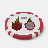 Dragon Frucht Cartoon Illustration Pokerchips (Einzeln)