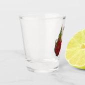 Dragon Frucht Cartoon Illustration Schnapsglas (Links)