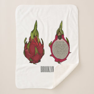 Dragon Frucht Cartoon Illustration Sherpadecke