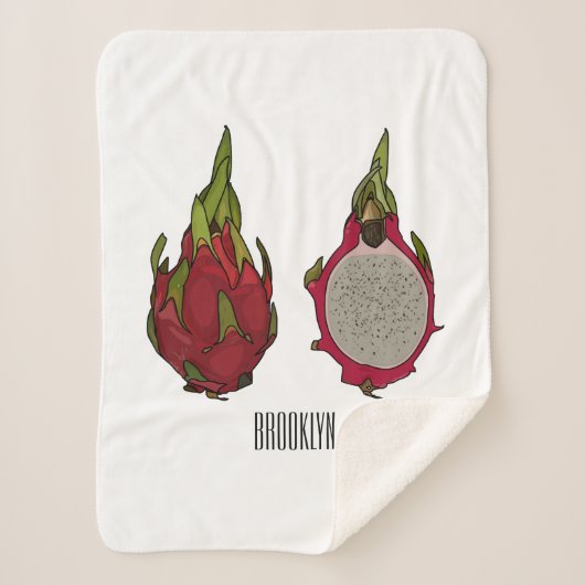 Dragon Frucht Cartoon Illustration Sherpadecke (Vorderseite)
