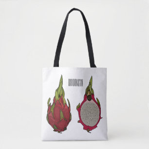 Dragon Frucht Cartoon Illustration Tasche