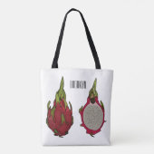 Dragon Frucht Cartoon Illustration Tasche (Rückseite)