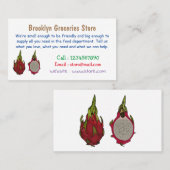 Dragon Frucht Cartoon Illustration Visitenkarte (Vorne/Hinten)