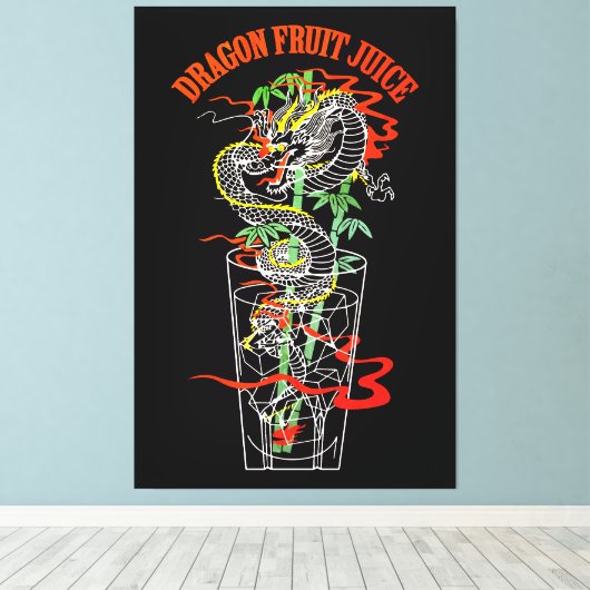 Dragon Fruchtsaft Leinwanddruck (Insitu (Holzboden))