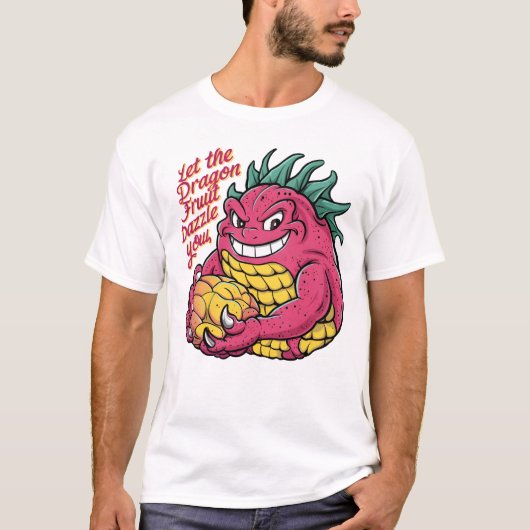 Dragon Fruit Character Genießen eine geschmackvoll T-Shirt (Vorderseite)