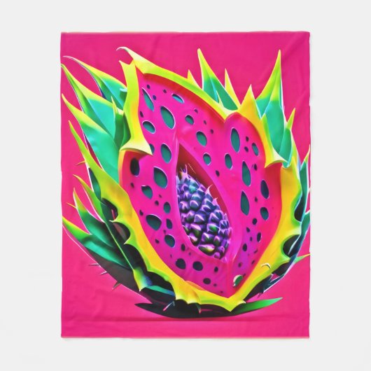 Dragon Fruit Dream Fleecedecke (Vorderseite)