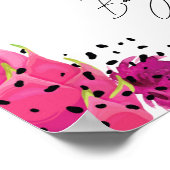Dragon Fruit Elegante Baby Sprinkle Begrüßungszeic Poster (Ecke)