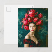 Dragon Fruit Fashion Concept Feiertagspostkarte (Vorne/Hinten)
