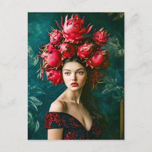 Dragon Fruit Fashion Concept Feiertagspostkarte