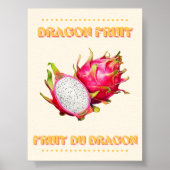 Dragon Fruit | Frucht Du Dragon French Fruit Poste Poster (Vorne)