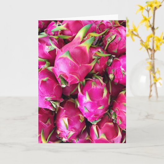 Dragon Fruit Karte (Gelbe Blume)