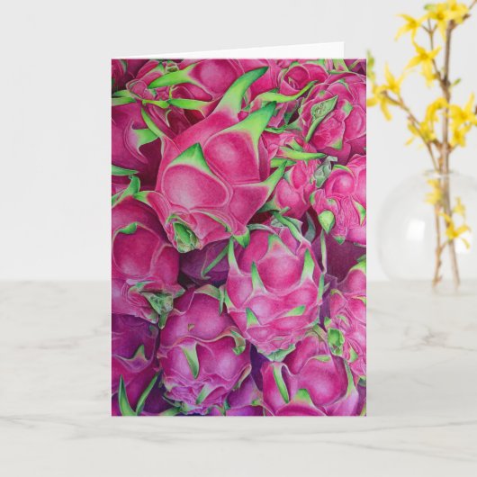 Dragon Fruit Karte (Gelbe Blume)