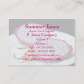 Dragon Fruit - Lebensmittelimporteur/Koch Visitenkarte (Rückseite)