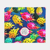 Dragon Fruit Pattern Art Fleecedecke (Vorderseite (Horizontal))