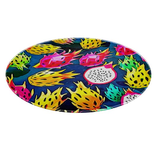 Dragon Fruit Pattern Art Schneidebrett (Ecke)