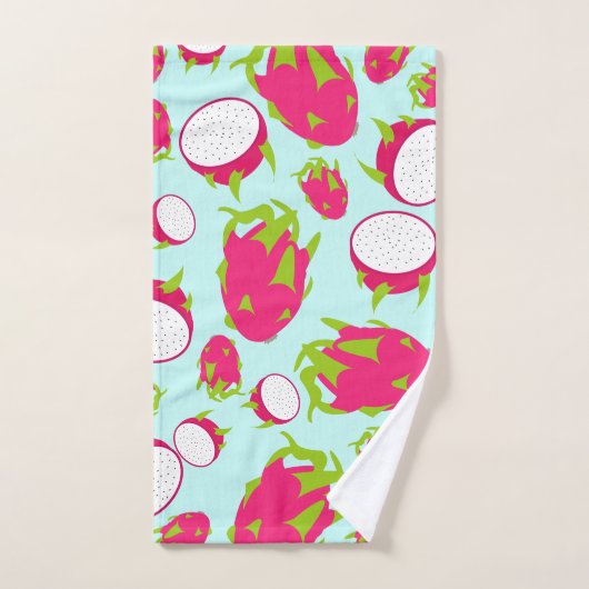 Dragon Fruit Pattern Badhandtuch Set (Handtuch)