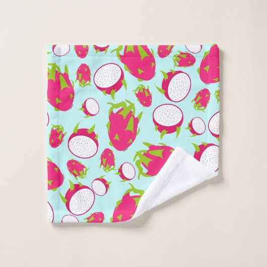 Dragon Fruit Pattern Badhandtuch Set (Waschlappen)