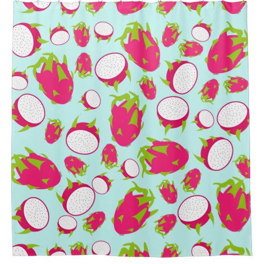 Dragon Fruit Pattern Duschvorhang (Vorderseite)
