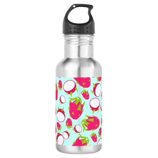 Dragon Fruit Pattern Edelstahlflasche (Vorderseite)