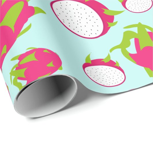 Dragon Fruit Pattern Geschenkpapier (Rolleneckpunkt)