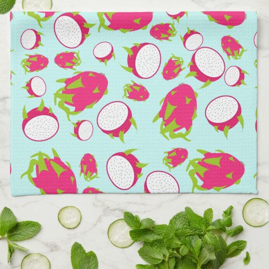 Dragon Fruit Pattern Geschirrtuch (Gefaltet)
