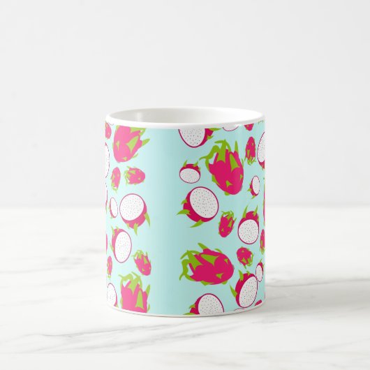 Dragon Fruit Pattern Kaffeetasse (Mittel)