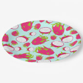 Dragon Fruit Pattern Pappteller (Schrägansicht)