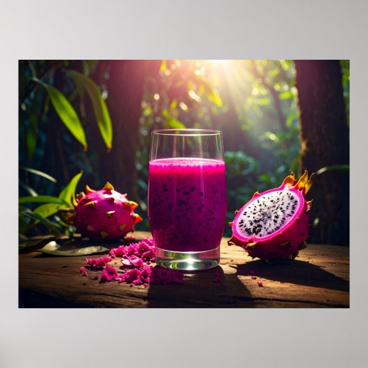 DRAGON FRUIT (Pitahaya) - EXOTIC FRUITS Poster (Vorne)