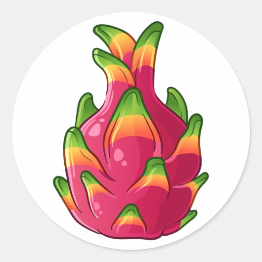 Dragon Fruit Runder Aufkleber (Vorderseite)