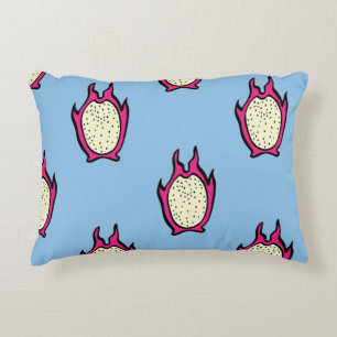 Dragon Fruit: Vintage Tinte Zeichnend. Dekokissen