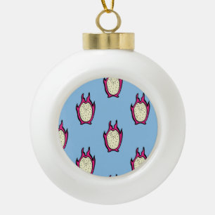 Dragon Fruit: Vintage Tinte Zeichnend. Keramik Kugel-Ornament