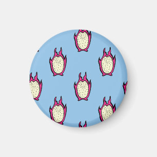 Dragon Fruit: Vintage Tinte Zeichnend. Magnet