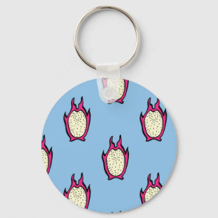 Dragon Fruit: Vintage Tinte Zeichnend. Schlüsselanhänger
