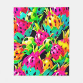 Dragon Fruit Vivid Muster Fleecedecke (Vorderseite)